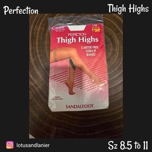 Perfection Vintage White Thigh Highs Sz 8.5 To 11